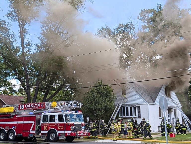 Firefighters Contain All-Hands House Fire in Oaklyn; One Firefighter Injured