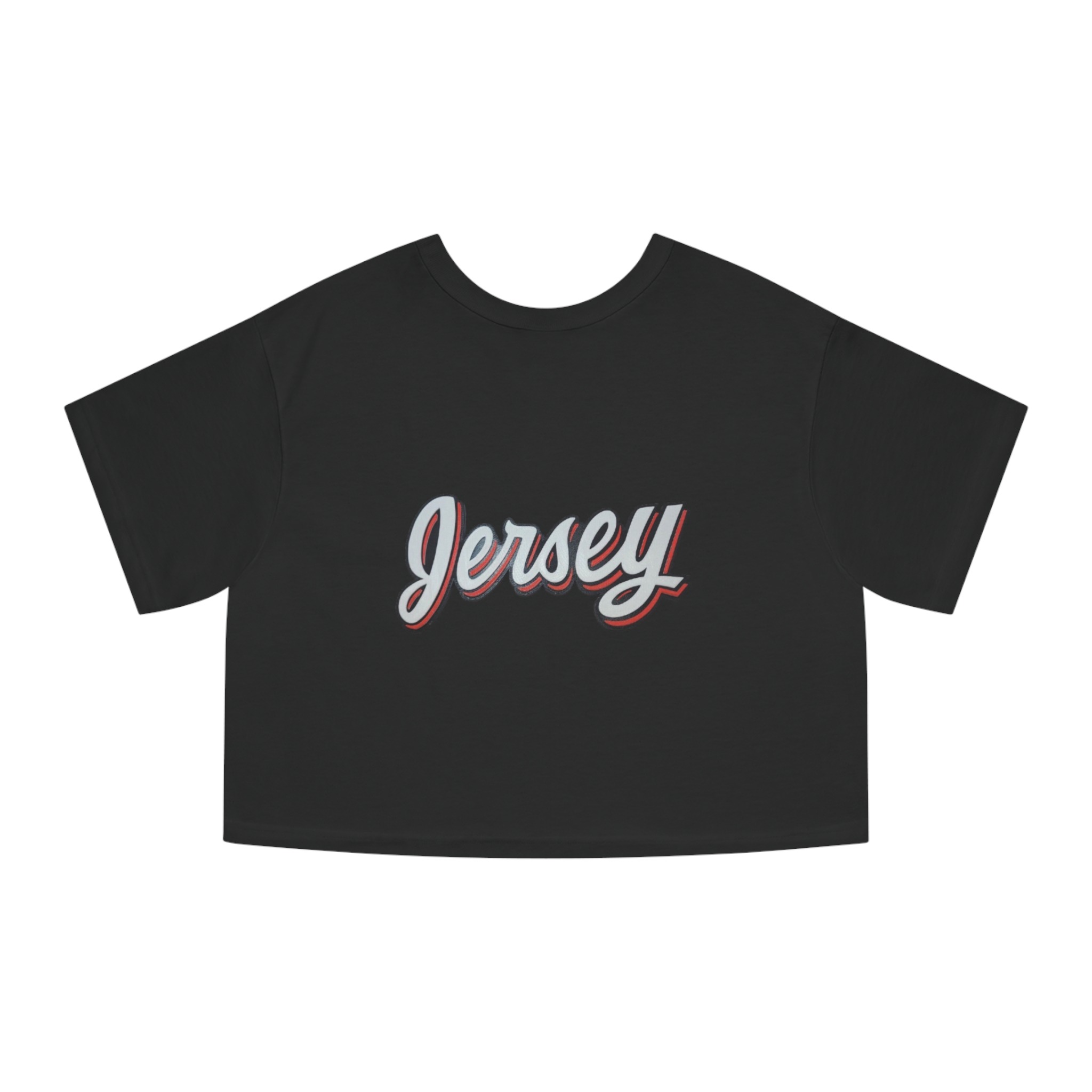 New Jersey Devils Champion Women's Heritage Cropped T-Shirt - Image 5