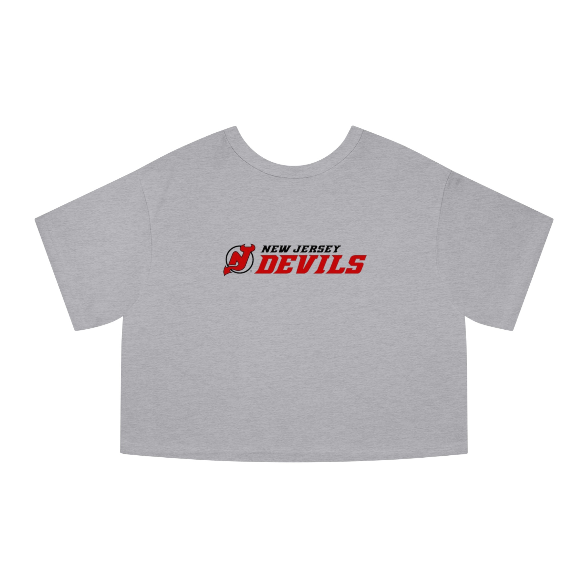 New Jersey Devils Champion Women's Heritage Cropped T-Shirt - Image 8