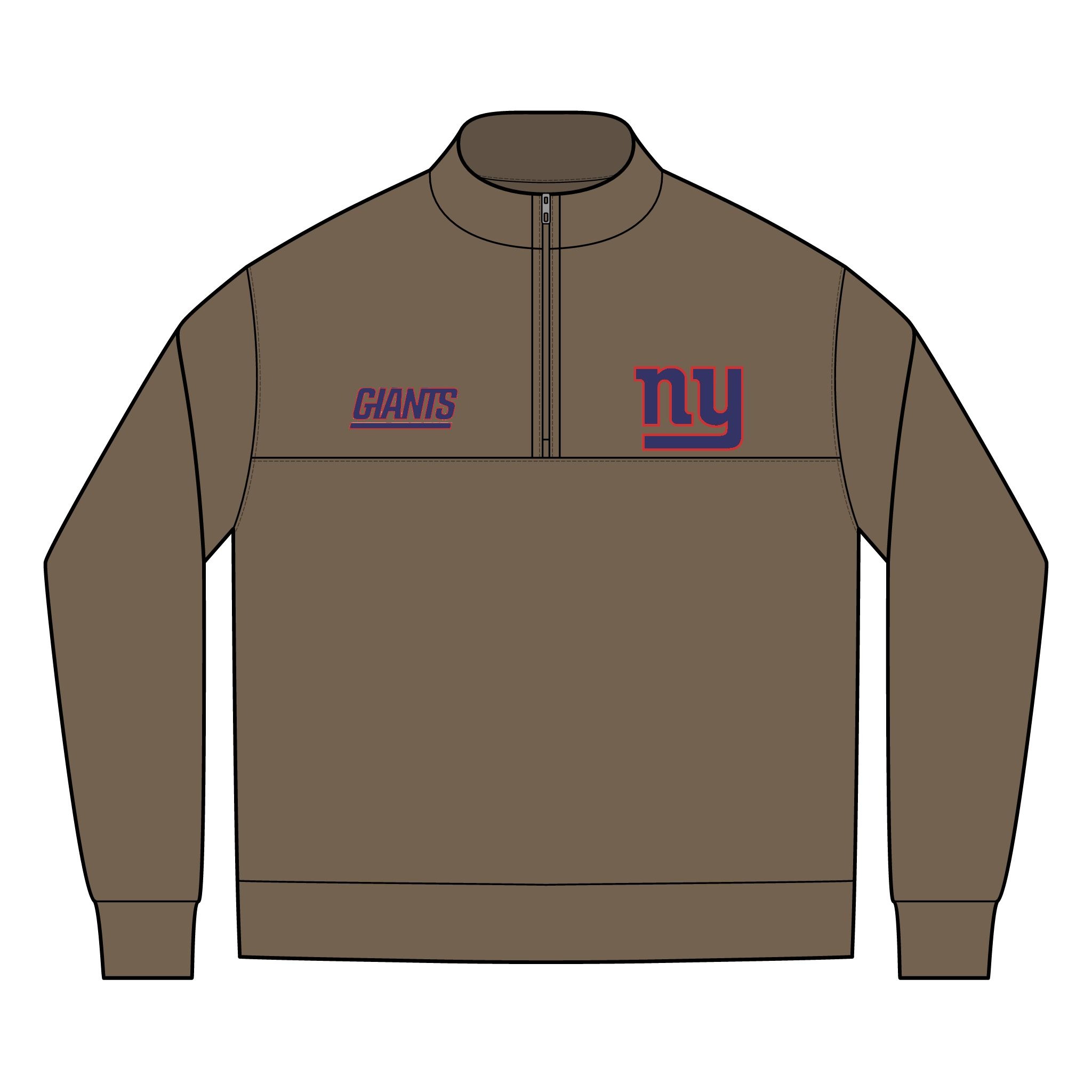 New York Giants Men's Linear Texture Quarter-Zip (Embroidery) - Image 2