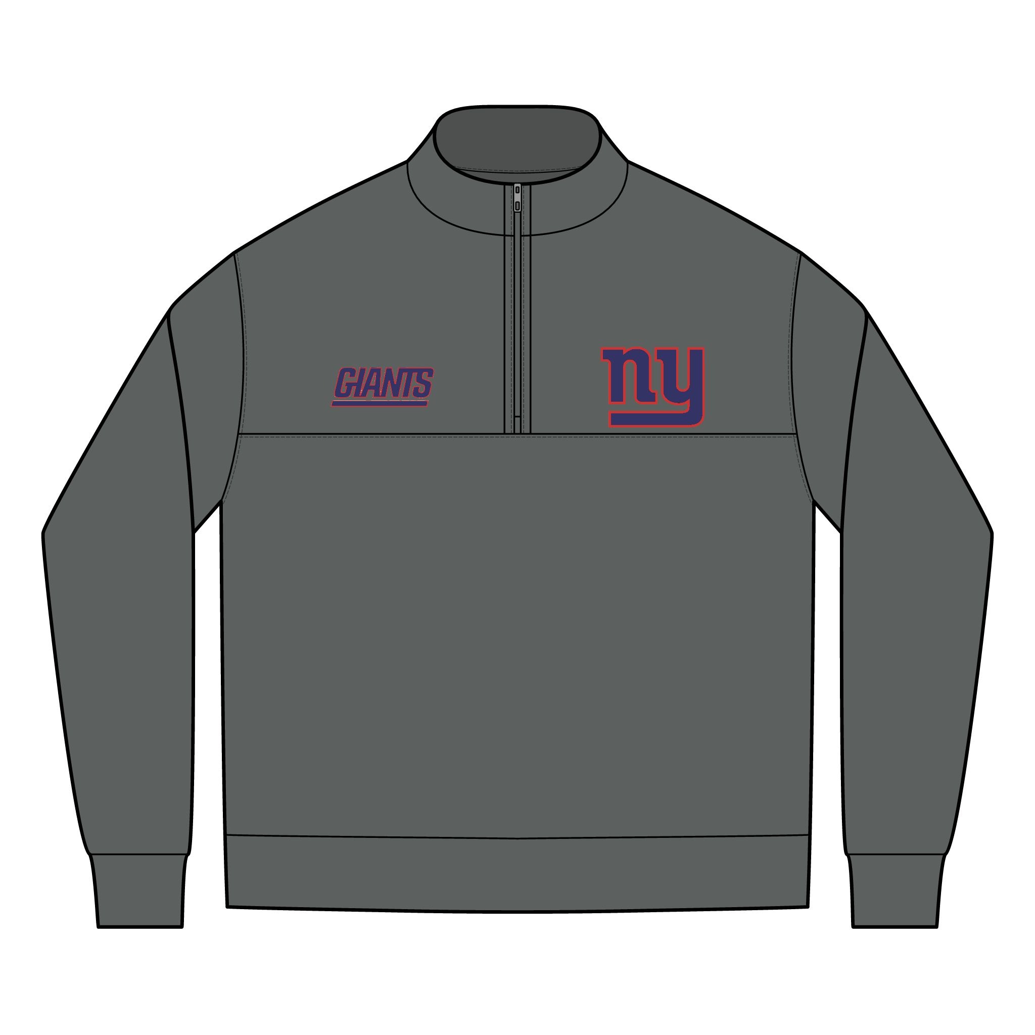 New York Giants Men's Linear Texture Quarter-Zip (Embroidery) - Image 3