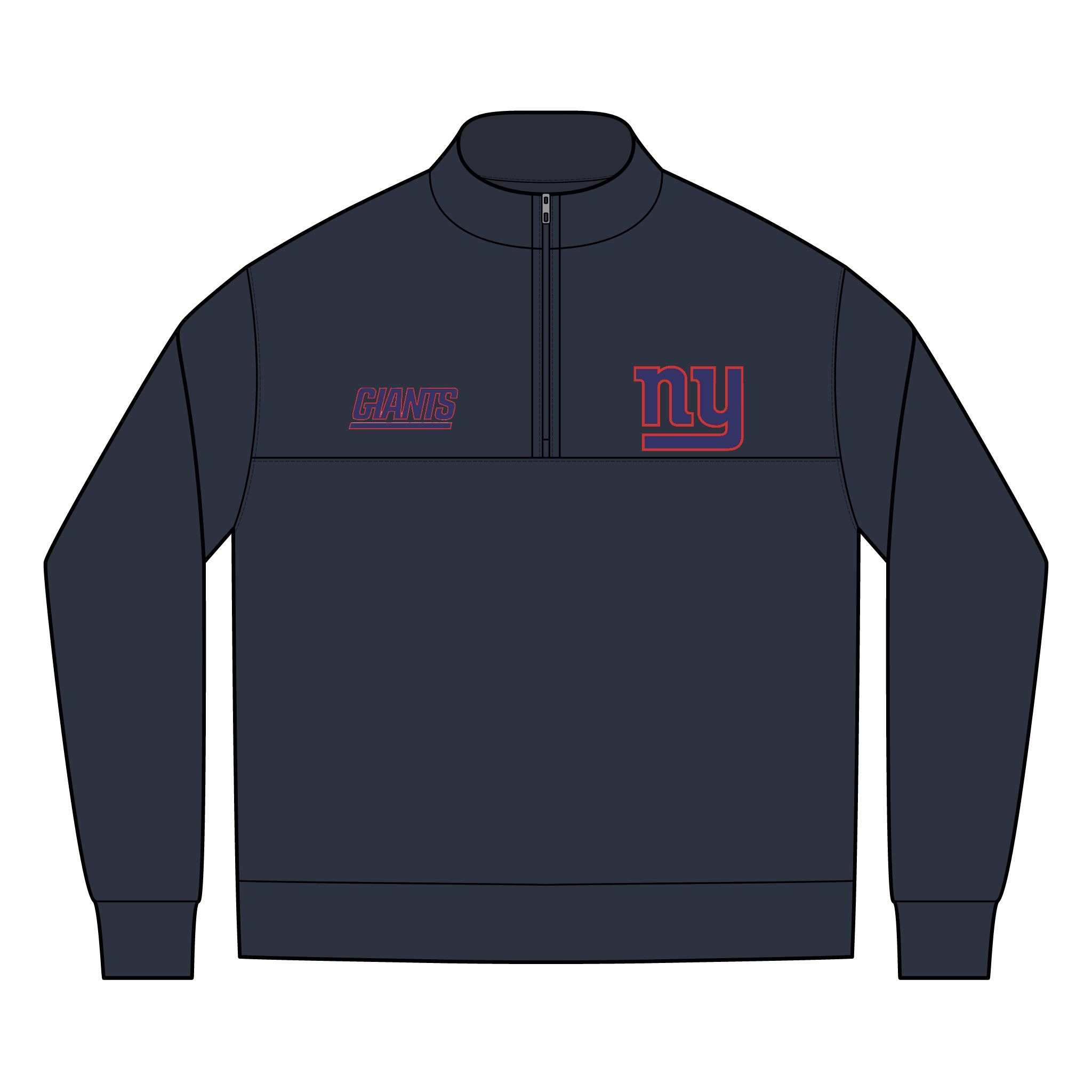 New York Giants Men's Linear Texture Quarter-Zip (Embroidery) - Image 4