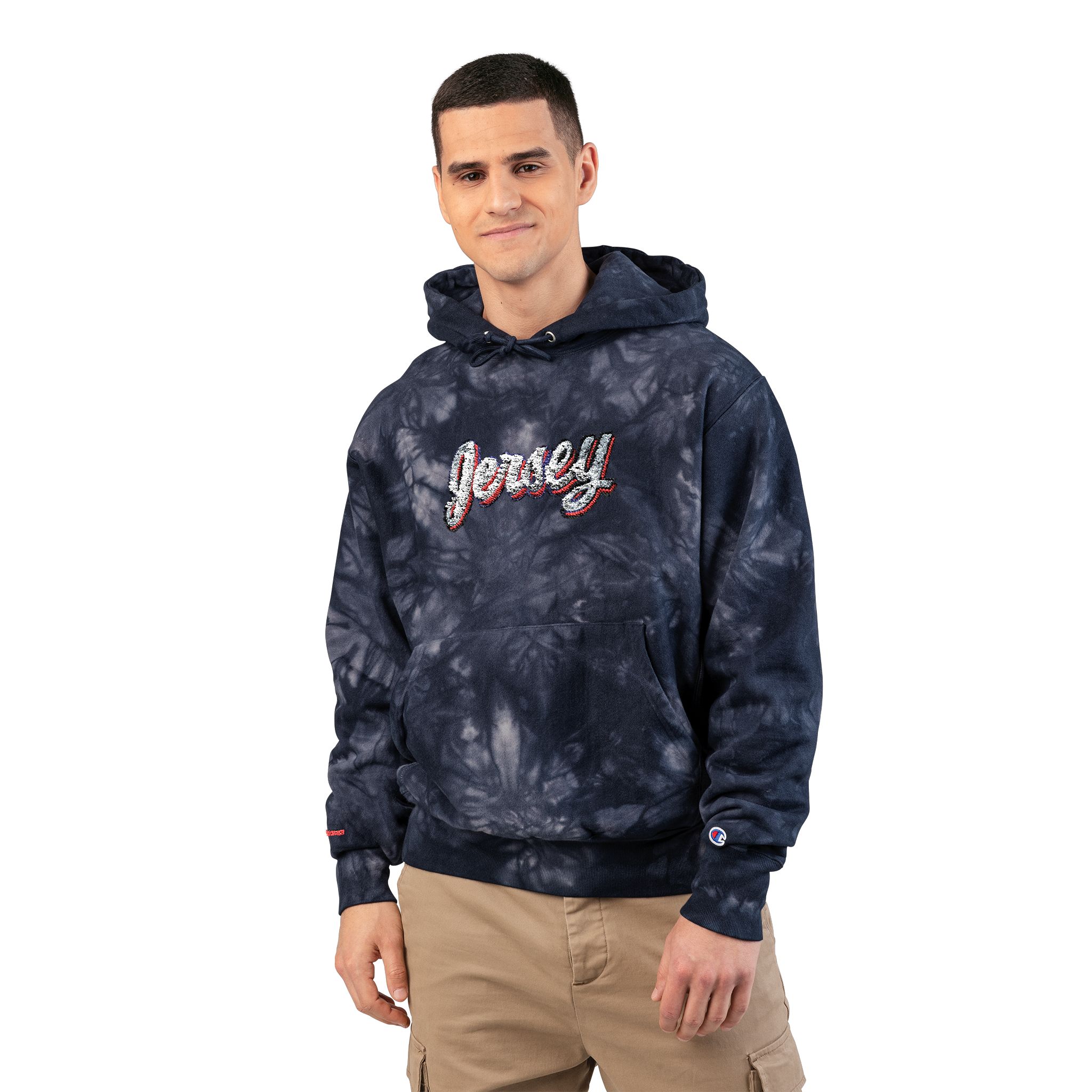 New Jersey Devils Unisex Champion Tie-Dye Hoodie (Embroidery) - Image 3