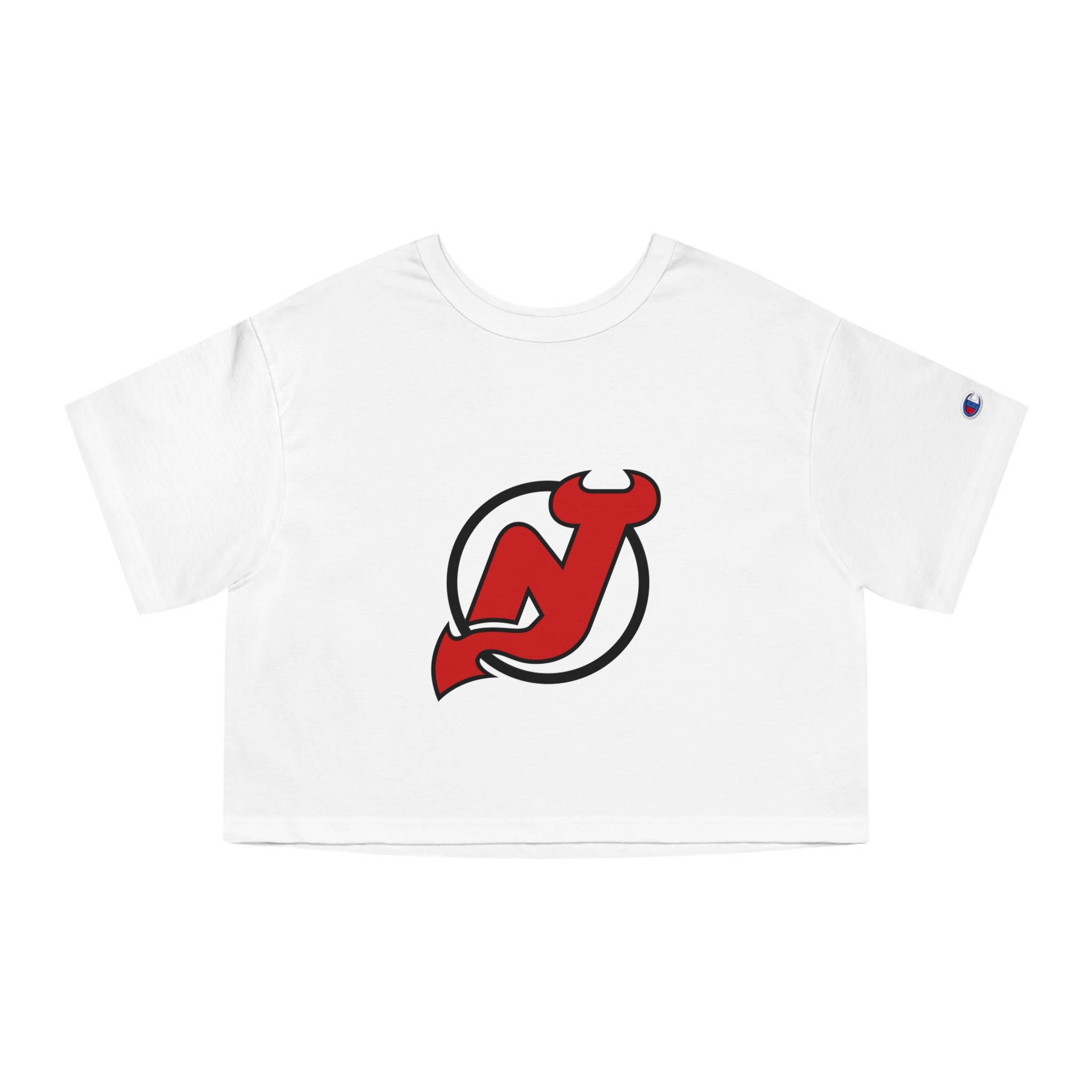 New Jersey Devils Champion Women's Heritage Cropped T-Shirt