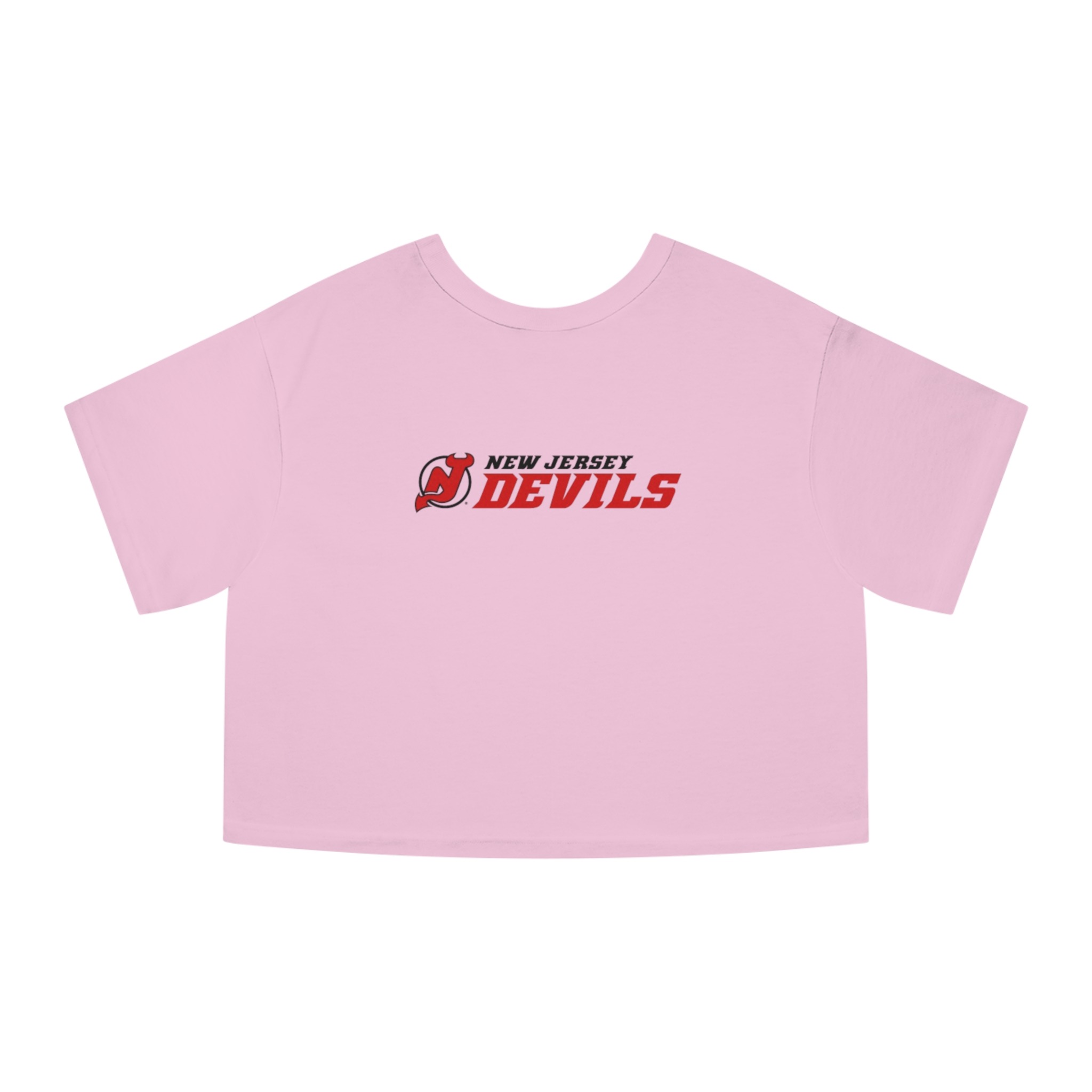 New Jersey Devils Champion Women's Heritage Cropped T-Shirt - Image 11