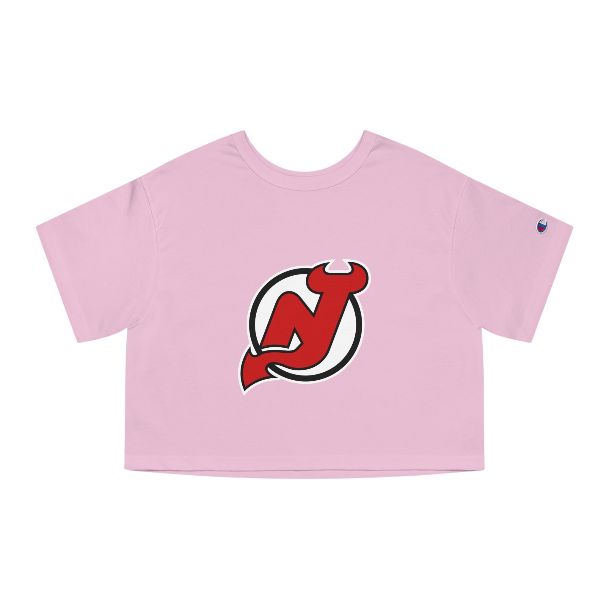 New Jersey Devils Champion Women's Heritage Cropped T-Shirt - Image 10