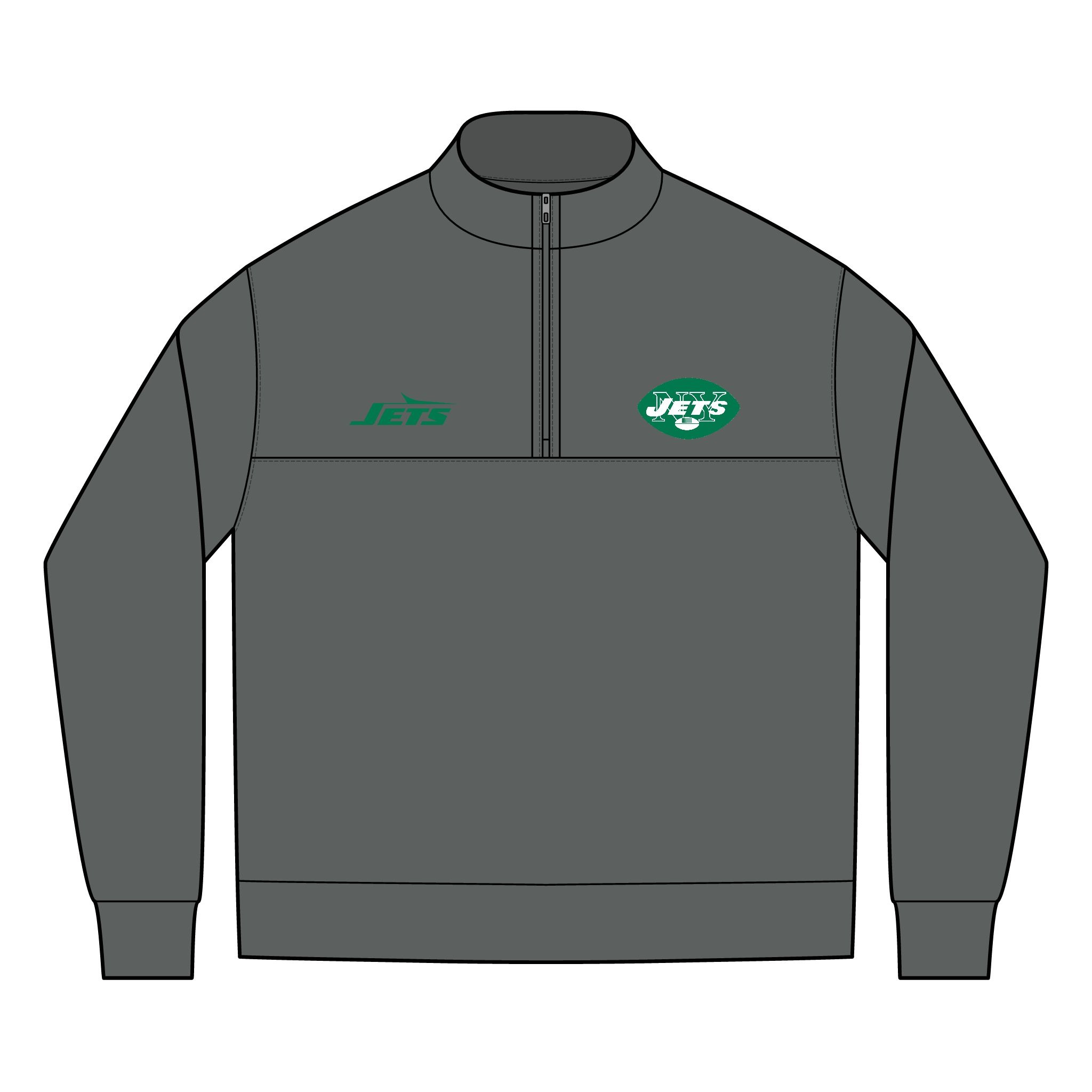 New York Jets Men's Linear Texture Quarter-Zip (Embroidery) - Image 3