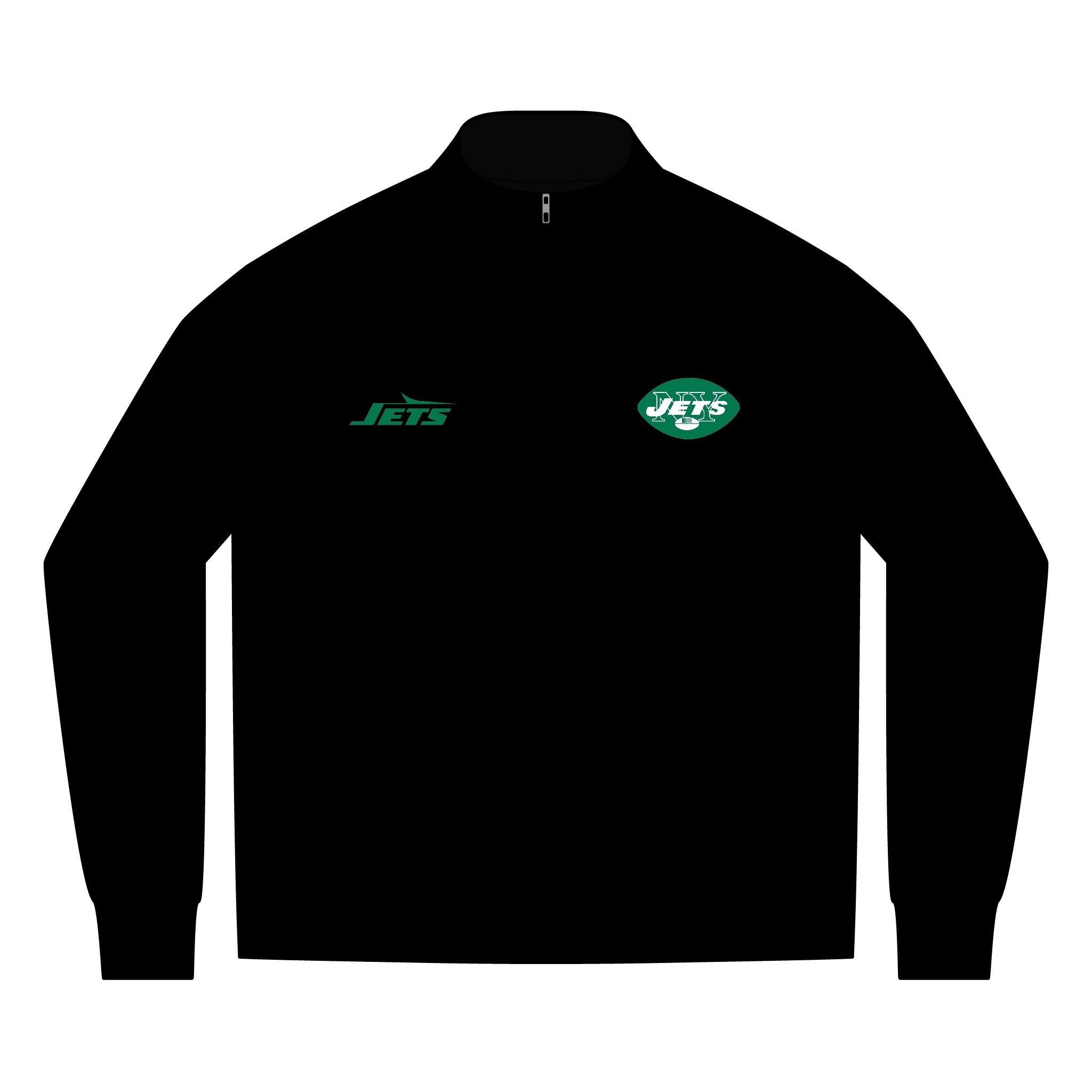 New York Jets Men's Linear Texture Quarter-Zip (Embroidery)