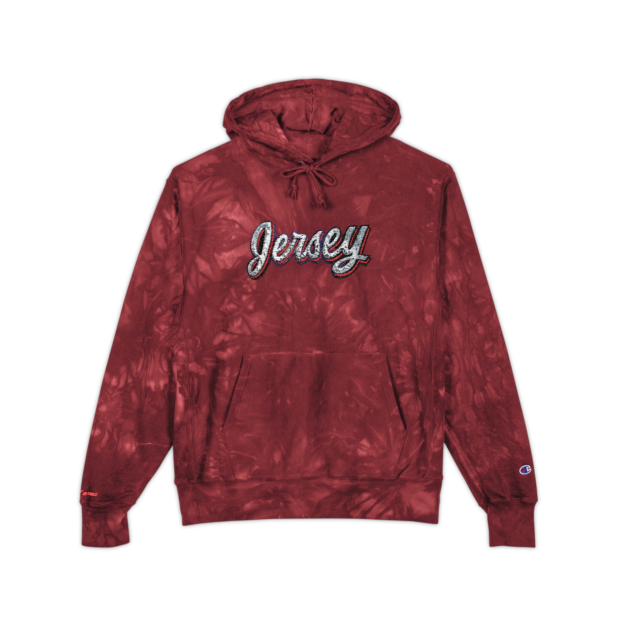 New Jersey Devils Unisex Champion Tie-Dye Hoodie (Embroidery) - Image 9