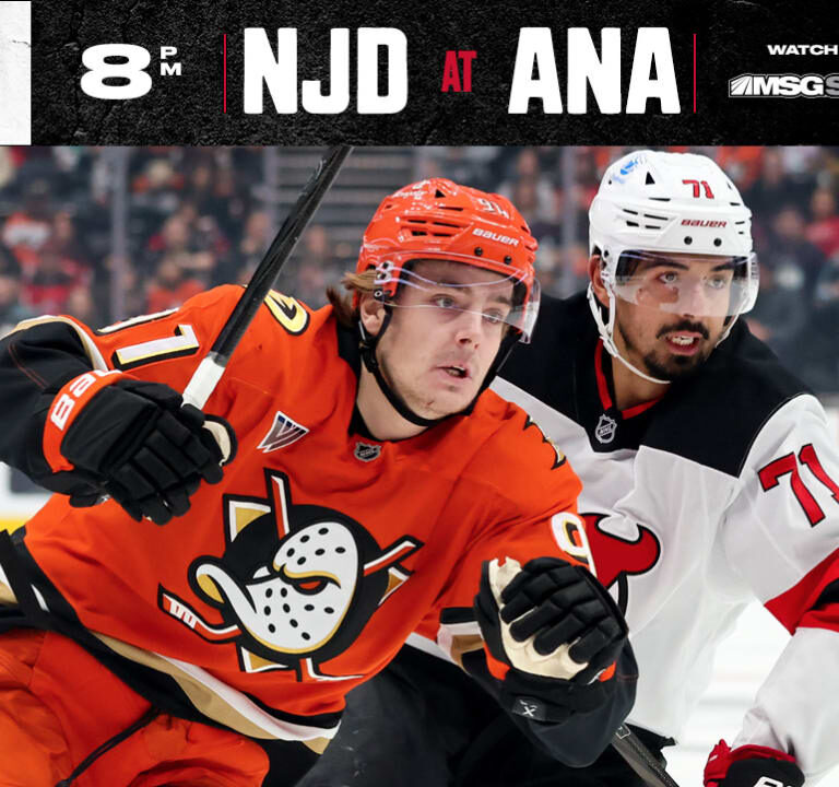 New Jersey Devils Struggle in Anaheim, Ending Road Trip on Low Note