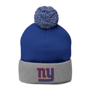 New York Giants Pom-Pom Knit Cap (Embroidery)