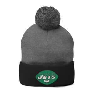 New York Jets Pom-Pom Knit Cap (Embroidery)