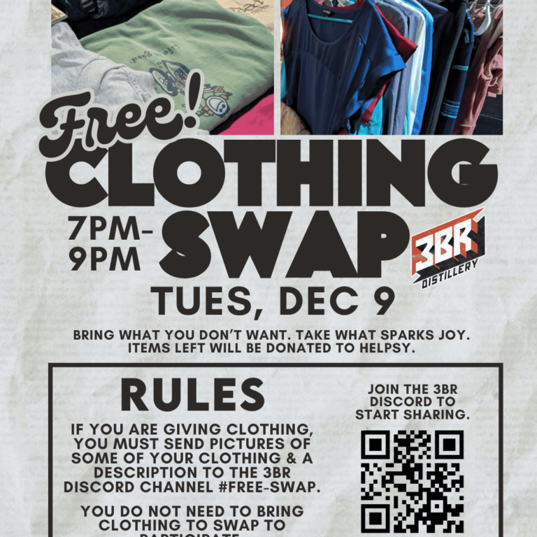 BR Distillery Launches Monthly Free Clothing Swap Supporting Local Community