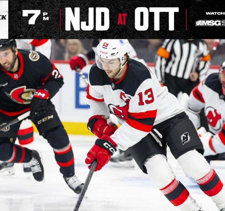 Devils Look to Halt Skid in Ottawa as Injuries, Scoring Troubles and Trade Buzz Intensify Around New Jersey & Jack Hughes and RWJBarnabas Health Launch “Get Checked”