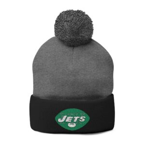 New York Jets Pom-Pom Knit Cap (Embroidery)