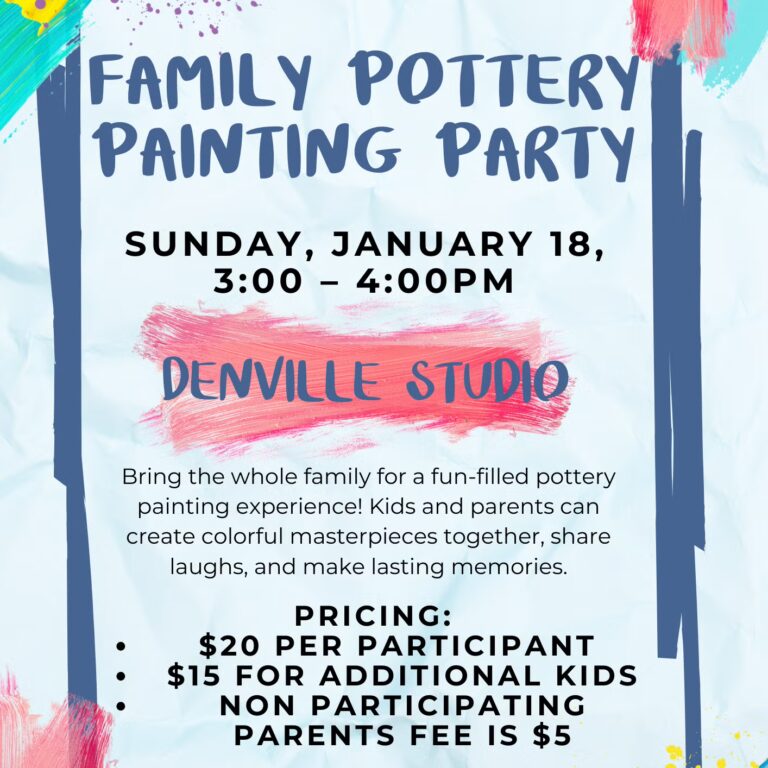 Hands-On Family Art Event Invites Young Creators to Paint Pottery in Denville