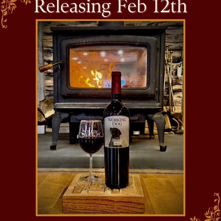 A Valentine’s Weekend Worth Toasting: Working Dog Winery Unveils Retriever 2023 With Wine, Chocolate, Barrel Tastings, and a Creative Glass Workshop