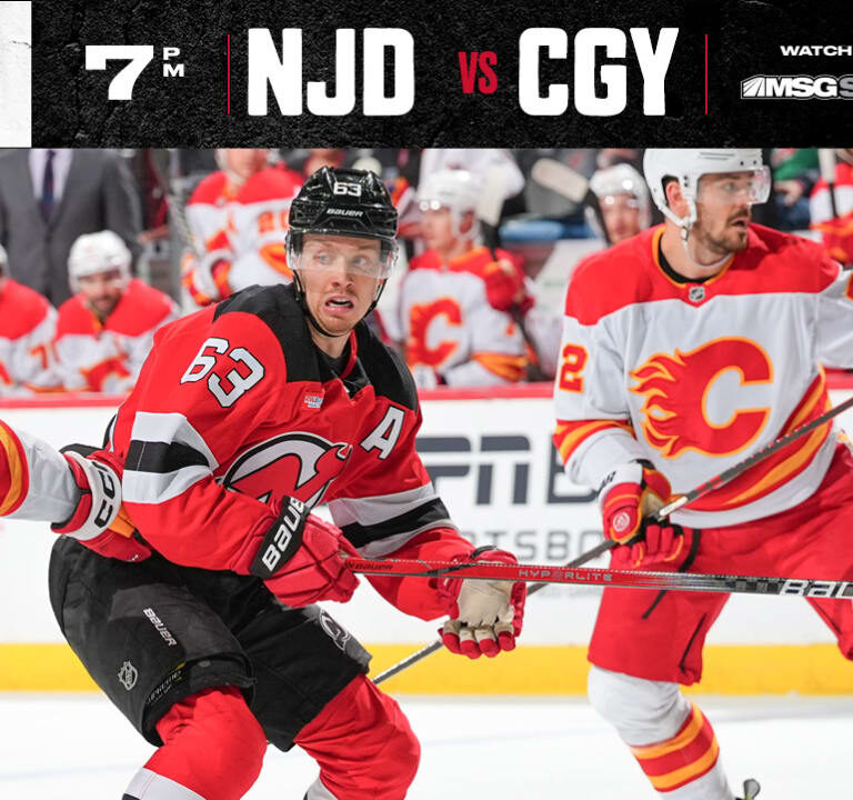 New Jersey Devils Face Calgary Flames Tonight at Prudential Center as Playoff Pressure Builds