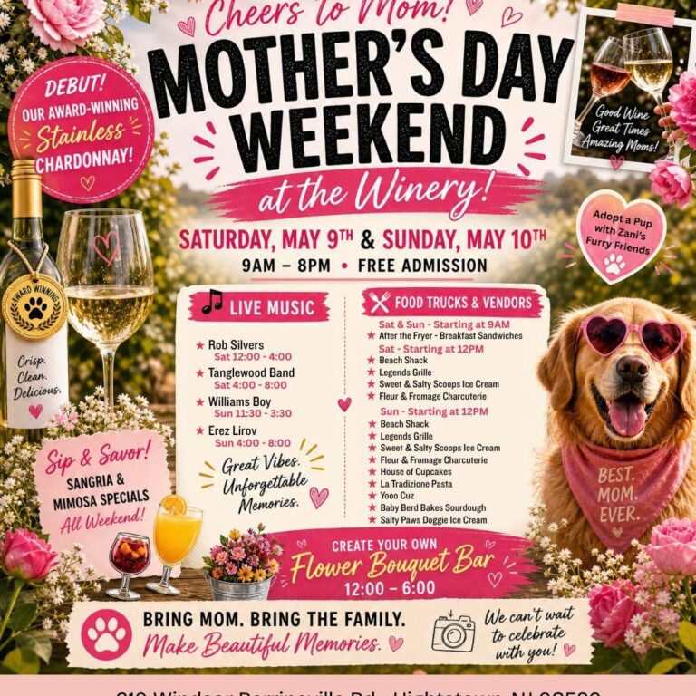New Jersey’s Mother’s Day Wine Trail Weekend Has Become One of the State’s Most Important Spring Traditions