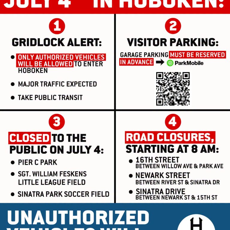 No, Hoboken Is Not Demanding Proof of Residency to Watch Fireworks. Here Is What the City’s Traffic Plan Actually Says.