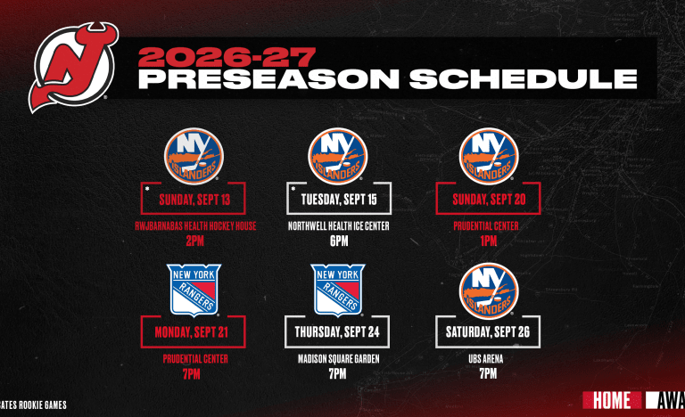 New Jersey Devils Announce 2026-27 Preseason Schedule as Training Camp Timeline Takes Shape