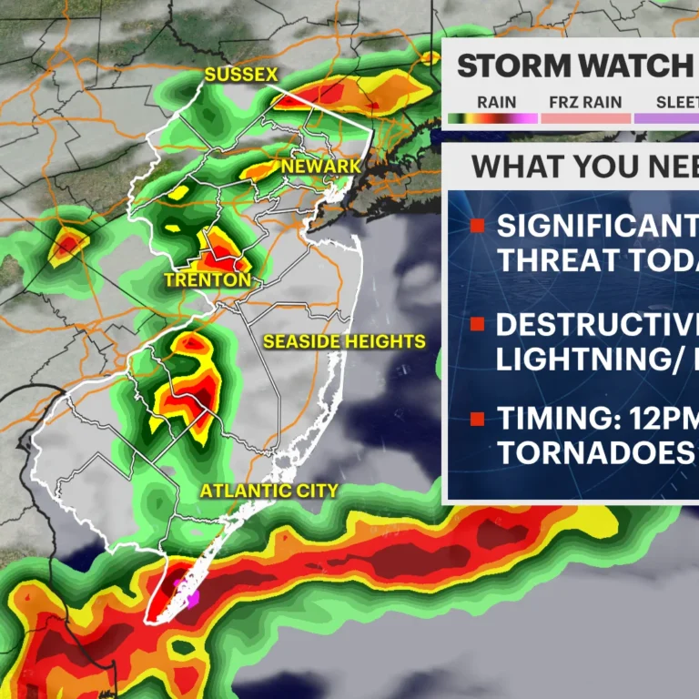 New Jersey Faces a Dual Threat Today, With Severe Storms Bearing Down Behind Lingering Wildfire Smoke