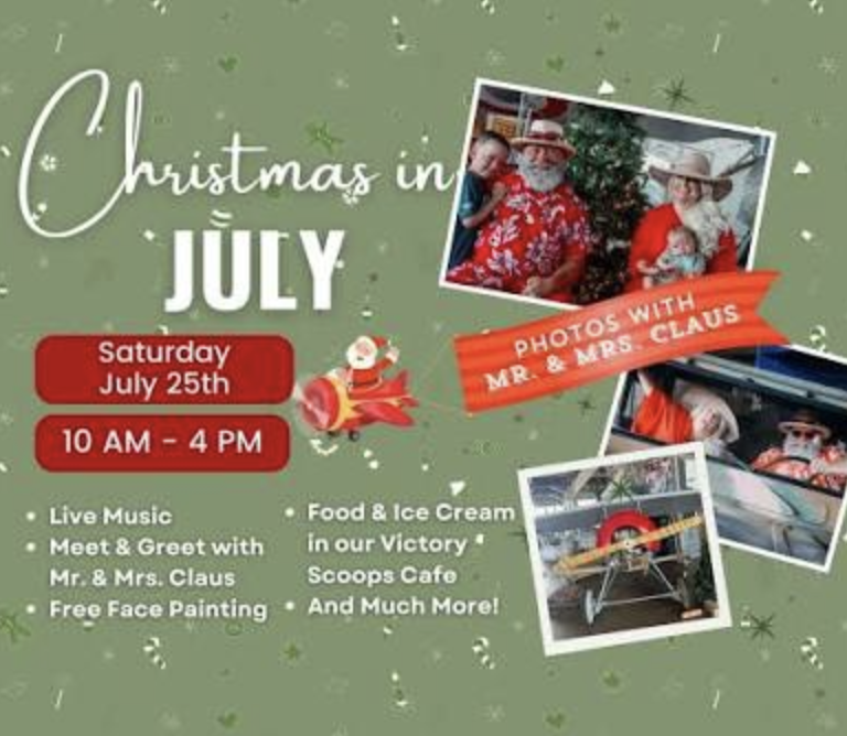 Santa Claus Brings Tropical Fun to the NAS Wildwood Aviation Museum, Inside One of New Jersey’s Most Unique Historic Hangars