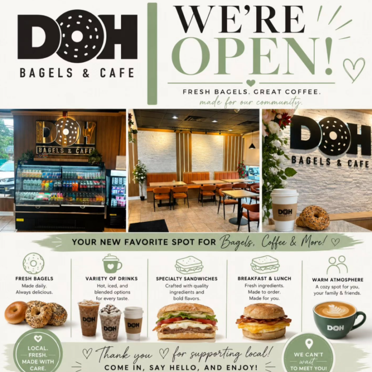 A Former Coffee Drive-Thru in Dumont Has Reopened as a Full-Menu Bagel Destination